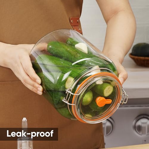 0.6 Gal Fermentation Kit, Glass Jars, Weights & Airlocks, 2 Pack - size: 0.6 Gallon