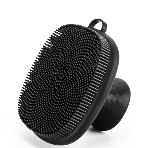 Face Scrubber, SANLESS Silicone Face Scrubber for Men Facial Cleansing Brush, Manual Waterproof Face Wash Brush for Exfoliating and Deep Cleansing - Black - color: Black