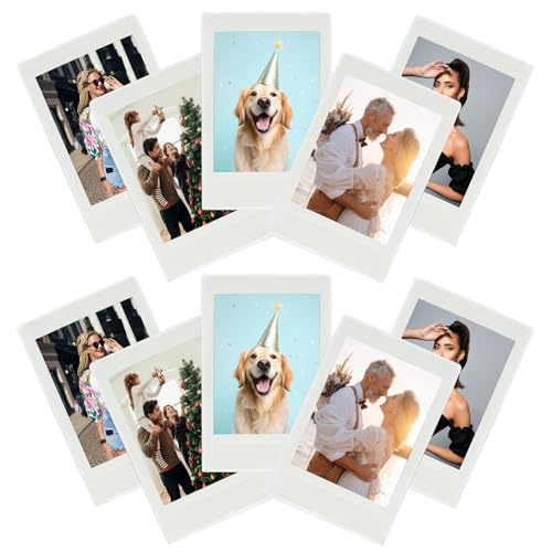 PATIKIL 2x3 Fridge Magnetic Frame, 10Pcs Mini Picture Frames Photo Frame Instant Film Small Picture Holder for Fujifilm Refrigerator, White - color: White