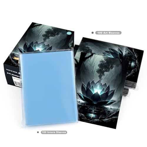 Katomula 100 MTG Card Sleeves with 100 Inner Sleeve, Textured Back Art Sleeves, Fit Standard Size Cards- Swamp Louts - color: Swamp Louts