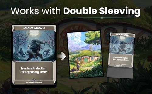 (Halfling Tranquility V2) 100% Hand-Drawn 100ct Textured Matte TCG/MTG Card Art Sleeves by Realm Guard - style: V2 Graphene