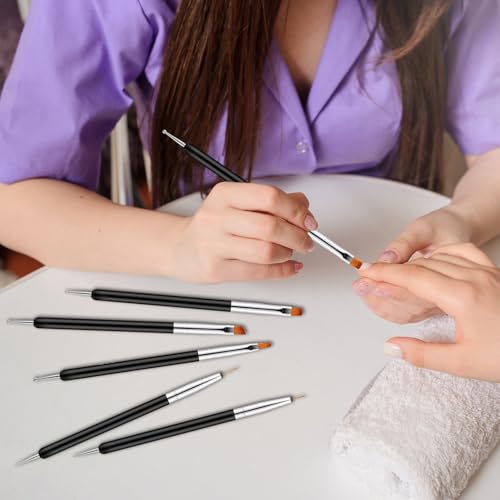 Nail Art Sculpture Pen,11Pcs Nail Art Brush Set, Black - color: Black