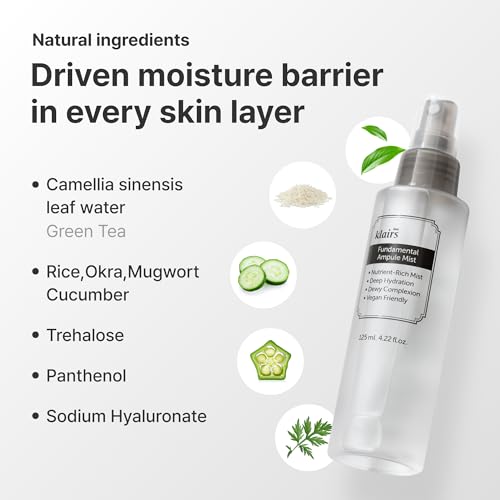 DearKlairs Ampule Mist + Unscented Toner Set Korean Hydrating Skincare