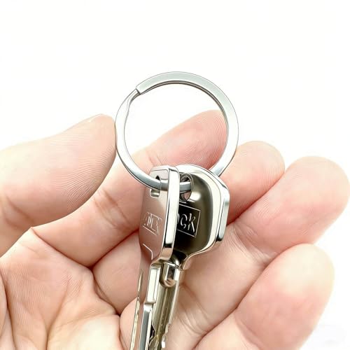 11 Pcs Stainless Steel Keyrings,Heavy Duty Round Split Key Chain Rings,30 mm/1.2 inch Flat Keyring