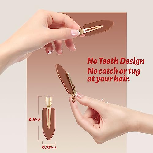YIERSO 8 Pcs No Bend Hair Clips No Crease Makeup Duckbill Clip for Women
