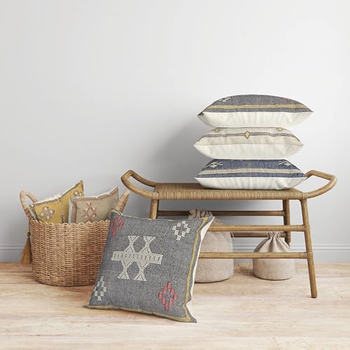 Trade Star Sabra Kilim Pillow Cover 100% Cotton Throw Pillow Cover Decorative Luxurious Farmhouse Breathable Cushion for Living Room Beautiful Handcrafted Sofa Elegant Cushion Cover - color: Pattern- 3