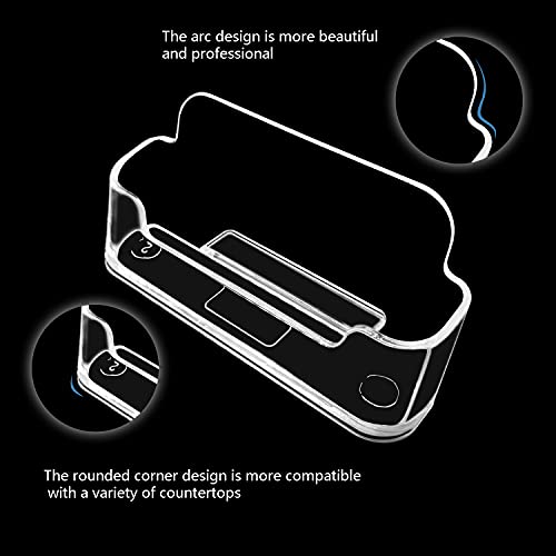 Vrupin Business Card Holder for Desk - 4 Pack Acrylic Business Card Holder , Fits 30-50 Business Cards Display Business Card Stand Desktop Business Card Holders for Exhibition