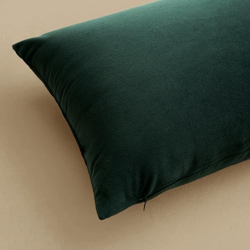 MIULEE Velvet Throw Pillow Covers 14x14 Inch Pack of 2 Army Green - color: Army Green, size: 14" x 14" (Pack of 2)