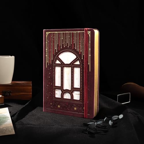 TIEFOSSI A5 Lined Journal for Women & Men, 100 GSM Thick Paper - color: Red, size: Lined