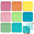 Eaasty 400 Sheets Transparent Sticky Notes 8 Pads Scalloped, Bright Colors - color: Bright Colors