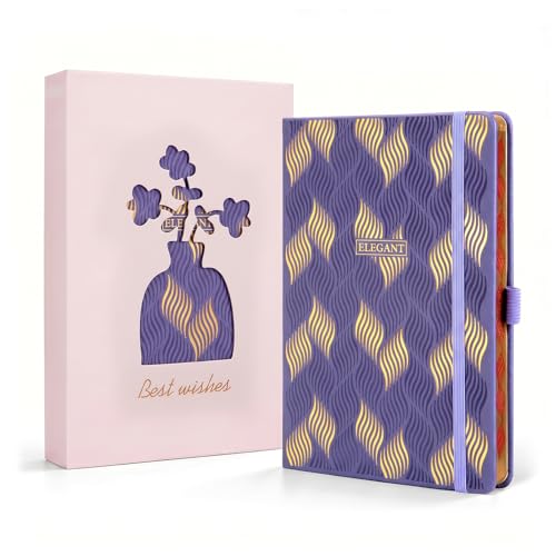 Comix Pretty Lined Journal for Women, 192 Pages, 100GSM Paper, 5.5" x 8.3" - color: Lavender