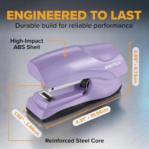 Bostitch Heavy Duty Stapler, 40 Sheet Capacity, No Jam, Purple - color: Purple, size: Pack of 1