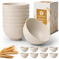 10 OZ Snack Bowl Set of 8, Unbreakable Ice Cream Bowl (Beige) - color: Beige, size: 10 oz