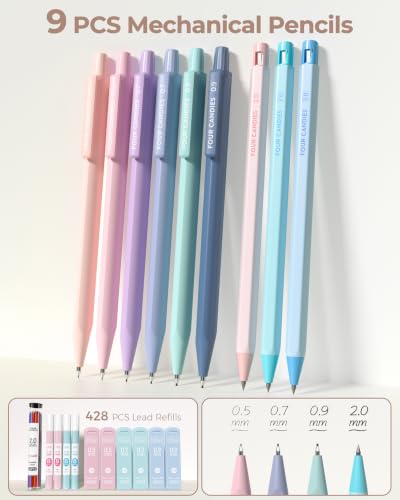 Four Candies 56 PCS Aesthetic School Supplies with Pencil Case (Cream) - color: Cream