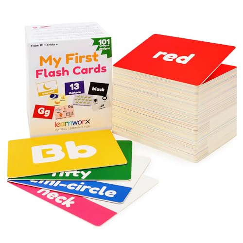 Toddler Learning Flash Cards | Kids Letter Number Alphabet Animal Color Words Flashcards | Large Cards Ideal for Preschool Kindergarden Pre K Educational | Flashcards 12 Months - 5 Years - size: Classic Size (5½ x 4¼")