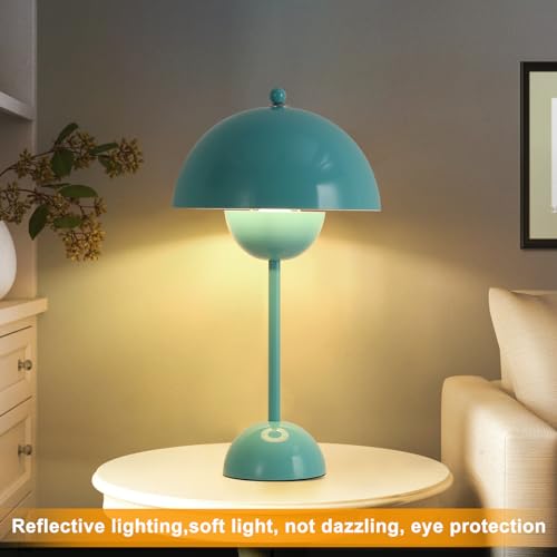 Creative Mid-Century Modern Bud Table Lamp for Home&Office, Turquoise - color: Turquoise