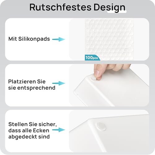 Vtopmart 25 Pack Plastic Drawer Organizers with Non-slip Rubber Pads - color: White