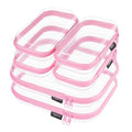 YQBRAO Clear Hard Shell Zipper Cases, 6 Travel Organizers, 2M 4S, Pink - color: Pink, size: 6 Pack (2M+4S)