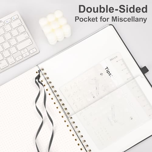 AHGXG Dotted Journal, 110 Pages, A4 (8.5" x 11") - color: Black, style: A4-Dotted