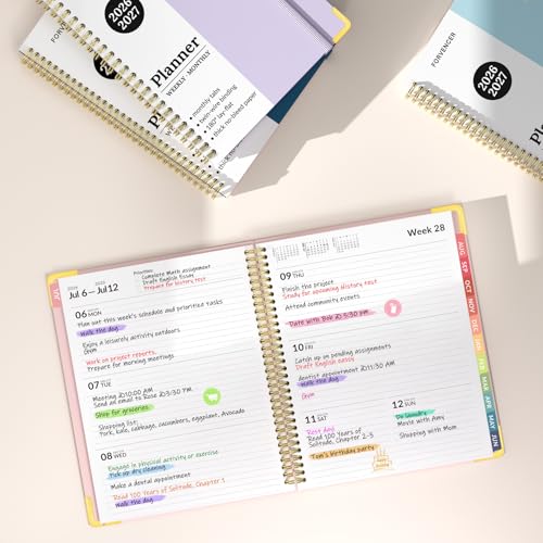 Forvencer Academic Planner 2026-2027, Weekly & Monthly Hardcover Planner A4 - color: Black, size: 8.5" x 11" (Jul 2026 - Jun 2027)