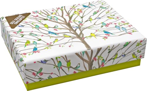 Tree of Budgies Note Cards (14 cards, 15 self-sealing envelopes)