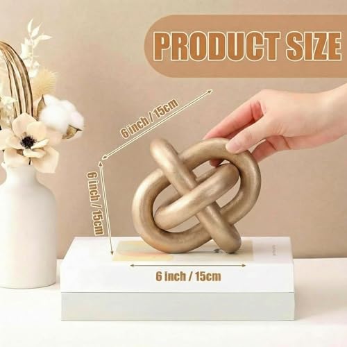 Yalikop 3 Link Wood Knot Decor Rustic Table Shelf Accents, Champagne - color: Champagne