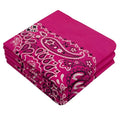 Every-ville Cotton Bandana Handkerchief for Men & Women, 3 Pack - color: Pink