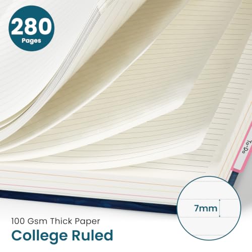 Taja Cute Large Spiral Lined Notebook for Work with 5 Removable Dividers - color: Z - Astral Echo