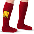 DSS KILTS-Kilt Hose, Tradional Scottish Kilt Scocks Wool Blend, Bubbled Design Kilt Socks for USA Shoe Sizes - color: Red, size: Medium