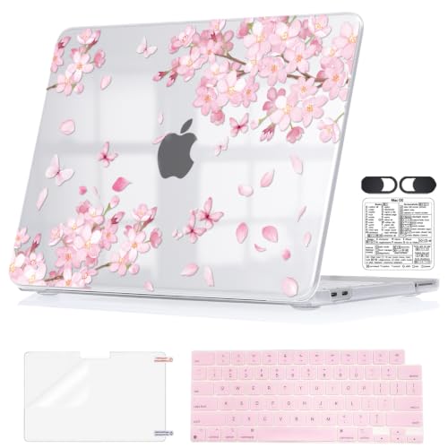 Cherry Blossom Protective Case for 2026 MacBook Neo 13 Inch A3404 - color: Cherry Blossom & Butterfly