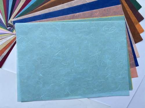 50 Design A4 Natural Fiber Mulberry Tree Mulberry Paper Sheets Art Tissue Washi Paper Design Craft Art Origami Suppliers Card Making Writing Painting 50 Sheets (Mixed Colors Flowers etc.,, A4) - color: Mixed Colors Flowers etc.,,, size: 8.3 X 11.7 Inch