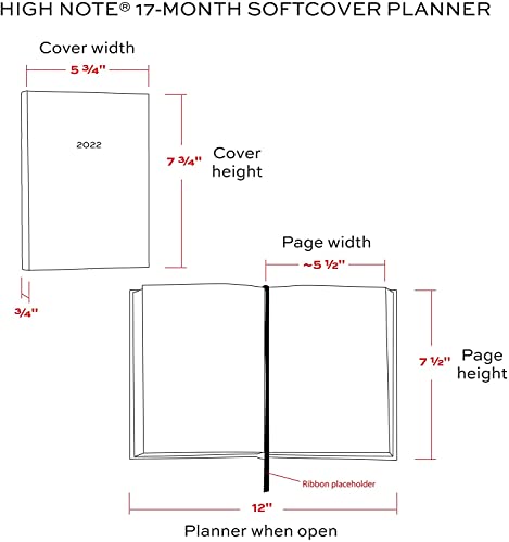 High Note 2026 Planner, 12-Month Weekly & Monthly Flexible Cover Calendar Book with Goal & Project Planning Pages, 2026, 5.75" x 7.5", by Jess Phoenix - color: Jess Phoenix