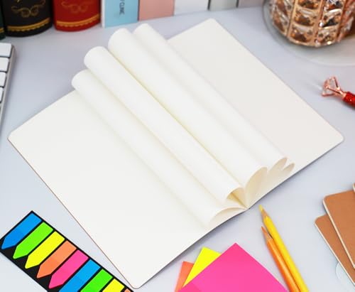 16 Pack Kraft Blank Notebooks for Writing, A5 Size 8.3 x 5.5in, 60 Pages Each, Bulk Sketchbook Journals Set for Travel Journal, Student, Kids, Writing - style: 16pack Blank pages