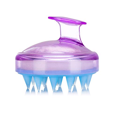 INVODA 3PCS Scalp Massager Shampoo Brush Soft Silicone Bristles for Dandruff Removal & Hair Growth, Waterproof Wet/Dry Use, Men, Women & Pets - color: Green+blue+purple 3pcs
