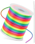 FIVEIZERO 1.2mm Rainbow Elastic Bracelet String, 1 Roll, 279 Ft - size: 1.2MM, style: Colorful
