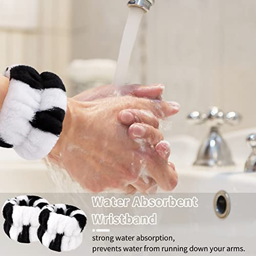 WHAVEL 6 Pairs Absorbent Spa Wristbands, Wrist Towels to Prevent Liquid from Spilling Down Arms - color: B.Multi-color