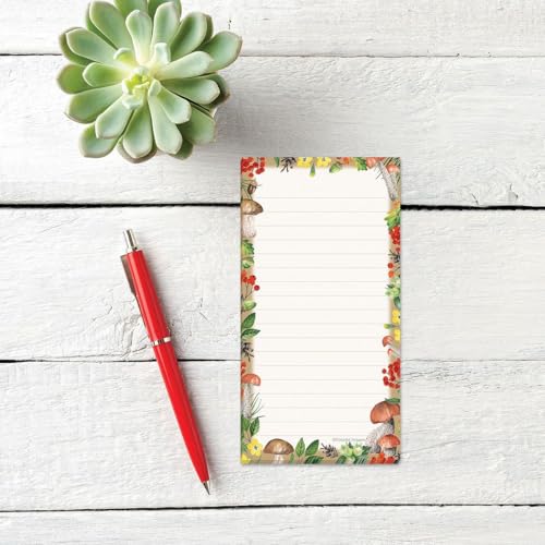 Current Mushroom Patch Memo Pads - Set of 2, 60-Sheet Pads, 3 1/2 x 6 Inches, Memo Pad, Shopping List, to-Do Notes, Office Organizer