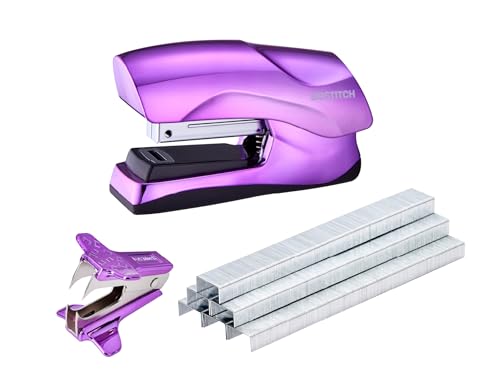 Bostitch Heavy Duty Stapler Value Pack, 40 Sheet Capacity, Metallic Purple - color: Metallic Purple