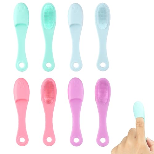 8 Pack Pore Brush for Face, Nose Scrubber for Removing Blackhead, Silicone Manual Facial Scrubber