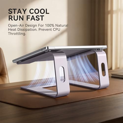 SOUNDANCE Laptop Stand, Aluminum Ergonomic Desk Riser, 10-15.6", Purple - color: J-Purple, size: For 10 to 15.6 Inches Laptop