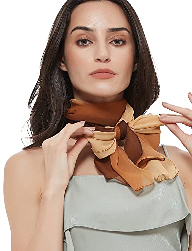PANTONIGHT Long Chiffon Sheer Scarf Gradient Shaded Colors Lightweight Scarf For Womens - color: Color 081