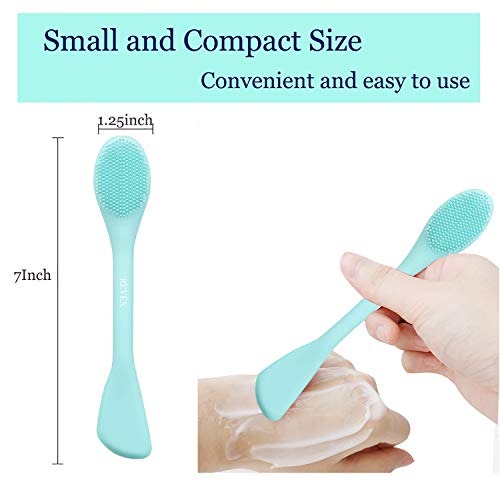 REVEX Silicone Face Mask Applicator,Face Scrubber,Exfoliating Pore Scrubber,2Pcs Pore Cleaning Brush,Facial Cleansing Brushes,Face Brush for Women Men.(Orange+ Blue) - color: Orange+ Blue