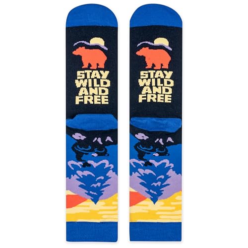 Lavley Women's Funny Socks Cute Novelty Gift for Women & Teens - color: Stay Wild and Free