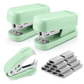 WORKPRO Small Stapler with Staples, Mini Green Stapler Set for Desk - color: Green