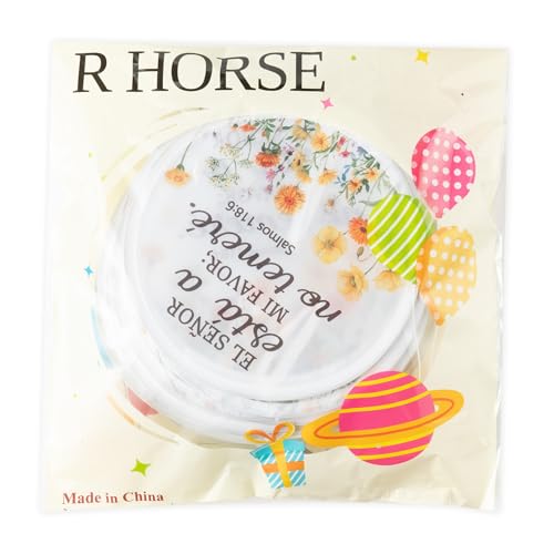 R HORSE 50Pcs Spanish Christian Fans Bulk Wildflower Folding Handheld Fan - color: Spanish Wildflower