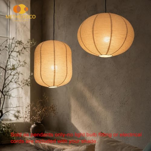 Paper Lantern Alternative Hanging Lamp Shade, 2PCS Oval 20 INCH