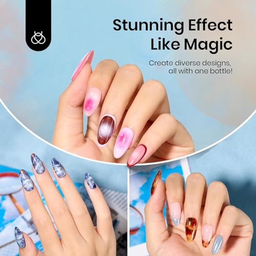 Beetles Blooming Gel Nail Polish HEMA Free with Nail Brush 1 Pcs 20ml - color: B-Clear-1