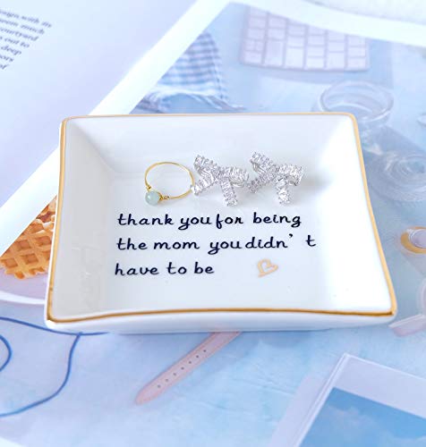 Stepmom Gifts Ring Dish Mother in Law Jewelry Tray Thank You Present - color: Mom
