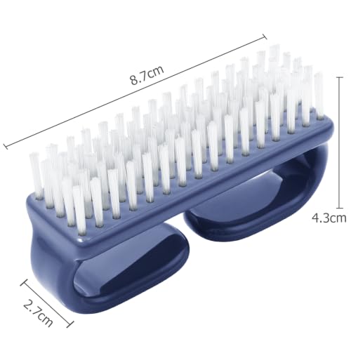 Larbois Handle Grip Nail Brush, Hand Fingernail Brush Cleaner Scrubbing Kit Pedicure for Toes and Nails Men Women - color: Color-8