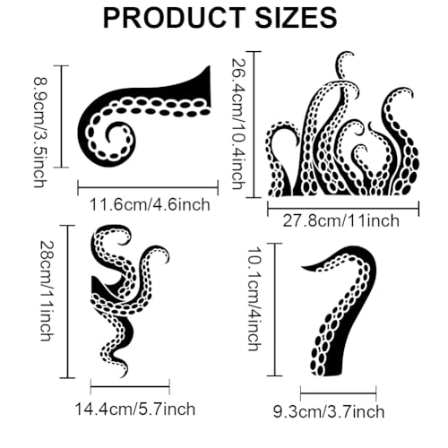 MAYJOYDIY 2pcs Octopus Tentacles Stencil 11.8×11.8inch Summer Sea Life Painting Stencils with Paint Brush Sea Creatures Bubbles Drawing Template for Bathroom Home Decor Walls Furniture - color: Octopus Tentacles